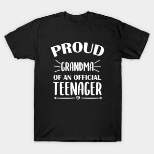 Proud Grandma Of An Official Teenager - 13th Birthday T-Shirt